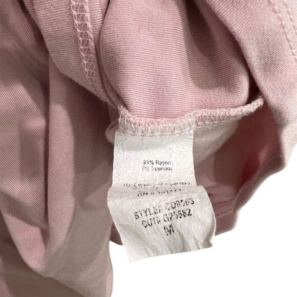 Gilli Women's M Soft Pink Ruched Knee Length Dress Short Sleeve - Picture 4 of 4